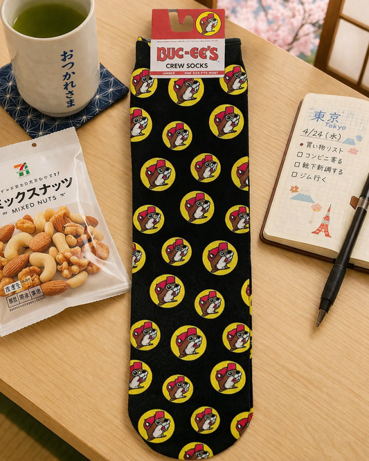 バッキーズ クルー丈ソックス（赤）