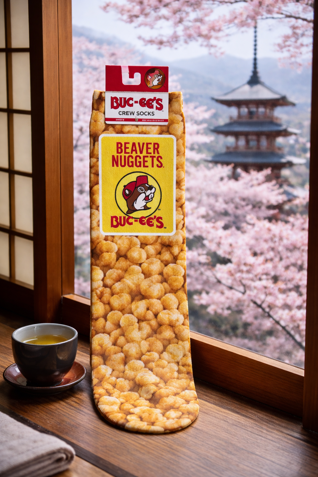 バッキーズ クルー丈ソックス（赤）