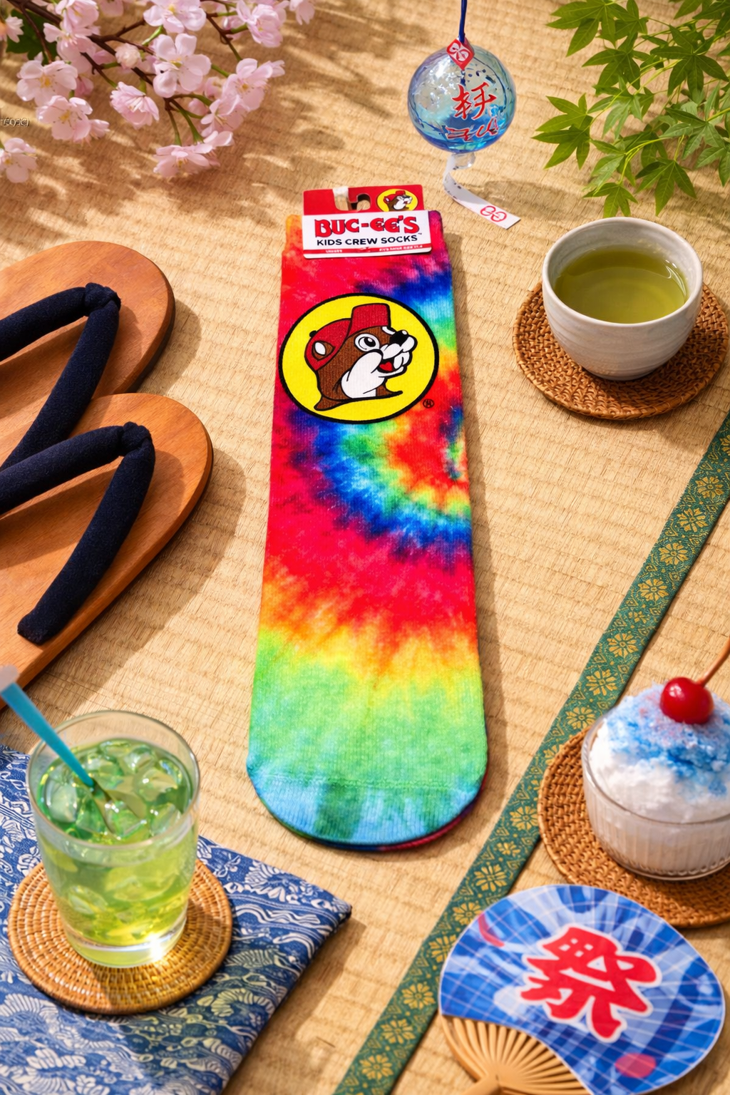 バッキーズ クルー丈ソックス（青） 
