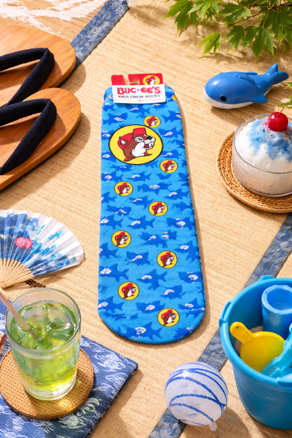 バッキーズ クルー丈ソックス（青） 